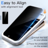 JETech Privacy Screen Protector for iPhone 17 Pro 6.3-Inch, Anti-Spy Tempered Glass Film with Easy Installation Tool, 2-Pack