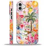 Case For Iphone 16,Mixed 2 Layer Design Shockproof Soft Tpu Ddouble Protection Phone Case For Iphone 16-Aesthetic Summer Beach