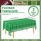 Football Theme Party Disposable Tablecloth Plastic Touchdown Table Cover For Birthday Football Party Games Decoration 54 X 108Inch 3 Pack
