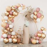 Blush Pink Balloon Garland Kit: Rose Gold, Peach & White Boho Decor