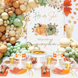 Fall Pumpkin Gender Reveal Balloon Set: Autumn Party Decorations