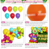169Pcs Mexican Fiesta Party Decorations, Fiesta Balloon Garland Arch Kit Cactus Chili Avocado Mexican Themed Balloons For Cinco De Mayo Carnival Birthday Party Taco Bout Decoration