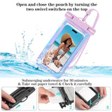 4 Pack Iridescent Waterproof Phone Pouch Up to 8.3 Inch IP68 Outdoor Use