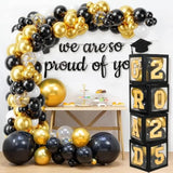 119pcs Class of 2025 Grad Decor β Balloon Boxes, Arch Kit, Banner & More