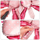 12 Pieces Bow Balloons Mouse Party Decoration Bowtie Pink Balloon Jumb