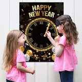 New Year 2026 Clock Game Party Activities Decorations Supplies