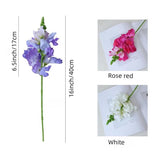 Artificial Delphinium Flowers,Artificial Silk Flowers Hyacinth,Silk Flowers With Stems,Faux Flower Stems For Wedding,Party,Floral Arrangements Home Centerpiece Table Decoration (6, White Red)