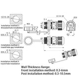 5Pcs Panel Mounting Rj45 Waterproof Connector Cat5/5E/6 Ethernet Lan Cable Cou