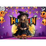 7x5ft Halloween Trick or Treat Backdrop Spooky Castle Pumpkin Ghost Photo Decor