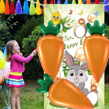 3-Pc Carrot Foil Balloon Set Easter & Veggie Theme Party Decor