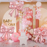 4 Pcs Pink Bow Balloons, 31”Huge Bow Aluminum Foil Balloons For Birthday, Baby Shower, Wedding, Bridal, Engagement, Bachelorette, Princess, Coquette Party Decorations Supplies