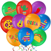 45pcs Fiesta Balloons Taco Mexican Party Decor for Cinco De Mayo & Birthday