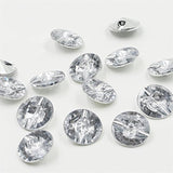 Acrylic Rhinestone Fastening Button, Crystal Clear Sewing, Diy Crafts