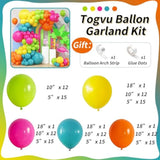 141PCS Tropical Balloon Garland Kit β Bright Pink, Lime, Orange, Blue & Yellow for Summer Parties