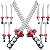 12 Pcs Inflatable Ninja Samurai Sword, Inflated Katana Sword Toy, Blow Up Ninja Swords For Party Favors Cosplay Samurai Theme Party