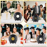1 Pcs Retro Vinyl Record Guest Book For Party, Sign-In Board With 14 Pens & 6 Decorative Stickers, Birthday, Graduation, Retirement Guest Book Decor