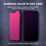 Privacy Screen Protector - Compatible With Iphone 16E, 14, 13 And 13 Pro 6.1 Inch Gradient Colorful Electroplated Anti-Spy Anti-Blue Light Tempered Glass