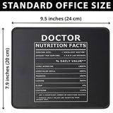 Funny Sarcastic Doctor Nutritional Facts Mouse Pad - Thank You Appreciation Gifts For Doctors - Birthday Gift Ideas For Physician, Medical Graduate - 9.5 In Mousepads