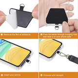 4-Pack Black Phone Tether Strap Replacement Safety Lanyard Tabs
