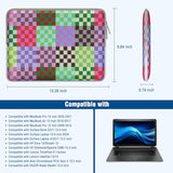 MOSISO Laptop Case 13.3 inch, 13-14 inch Laptop Sleeve Bag Compatible with MacBook Air/Pro 13/Pro 14, HP Dell Acer ASUS Lenovo Notebook, Neoprene Computer Bag with Small Case, Colorful Checkerboard