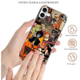 Halloween Collage Case Mystical Collage Art Case For Iphone 16 Plus,Retro Aesthetic Halloween Pumpkin Case For Girls Women Men For Iphone 16 Plus, Unique Trendy Tpu Bumper Cover Case
