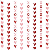 8Pcs Xoxo Garland Xoxo Banner Red And Pink, Valentines Hanging Heart G