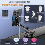 Car Mount For Pop Socket, Dashboard Windshield Car Phone Holder Compatible With Popsocket, Powerful Suction Cup Car Phone Mount Fits All Smartphones With Pop Grip