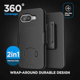 Duraclip For Google Pixel 9A Belt Clip Case With Holster And Kickstand