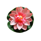 7Pcs 3.9 Inch Artificial Lotus Flower Artificial Flower Pool Aquarium Decoration Eternal Flower Artificial Flower (Lighe Pink)