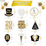 30pcs Happy New Year Hanging Swirls 2026 Party Decorations