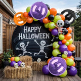 Halloween Foil Balloon Set: 22" Purple, Orange, Black (6 PCS)