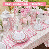 175PCS Coquette Pink Bow Birthday Party Supplies Set, Plates, Napkins & Cutlery for 25 Guests