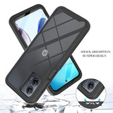 Motorola Moto E15 G05 G15 G15 Power Phone Case with Screen Protector, Black