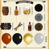 Whiskey Birthday Decoration Set: Aged to Perfection Party Decor