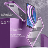 Galaxy Note 9 Case With Screen Protector Clear Military Grade Rugged 360 Full Body Protective Shockproof Hard Back Cover Defender Heavy Duty Bumper Case For Samsung Note 9 - Purple