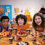 Basketball Plates And Napkins Party Supplies-300 Pcs Serve 50 Guests, Includes Cups, Forks And Straws, Disposable Tableware Set, Basketball Birthday Decorations