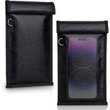 Faraday Bags For Phones And Car Key 2 Pack, Signal Blocking Pouch, Cell Phone Signal Jammer, Car Key/Wifi/Rfid/Gps Signal Blocker Black (M)