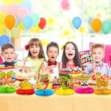 12Pcs Fiesta Mexican Party Table Decoration Centerpiece - 8β Paper 5 Cinco De Mayo Party Table Decoration Honeycomb For Fiesta Mexican Themed Taco Party Birthday Day Of The Dead Decor Supplies