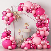 124pcs Pink Balloon Garland Kit for Wedding, Birthday, Bridal & Baby Shower Decor