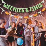 Green "Weenies & Tinis" Banner Martini/Hot Dog Bar Bachelorette Party Decorations