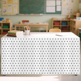 9Ft Black And White Table Skirt Polka Dots Teacher Desk Skirt Classroom Desk Skirts For Back To School Decor Classroom Table Skirts For Back To School Supplies Office Bookcase Cabinet Decorations