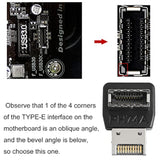 Right Angle Usb Type E Adapter Usb3.1 Type E Header Converter 90 Degree Steering Elbow For Computer Motherboard (Ph74A)