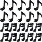 20Pc Music Note Balloons - Black Music Notes Party Decorations - Aluminum Foil Balloons For Birthday, Baby Shower Celebrations