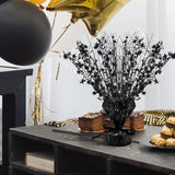 3pcs Black Metallic Foil Spray Centerpieces for Birthday & New Year 2026 Party
