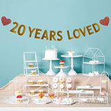20 Years Loved Banner For 20Th Birthday /Wedding Anniversary Party Dec
