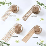 4 Rolls Burlap Ribbon 15 M Natural Burlap Lace Ribbon Mesh Burlap Ribb