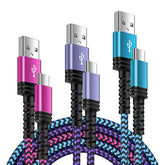 Type C Charger Cable 3 Pack-10Ft 6Ft 3Ft For Samsung Galaxy A15 5G,A17,A16,A56,S25 Ultra,Z Flip7 6,Z Fold7 6,A14,S24Fe,A23,A54,A36,A13,A53,A24,S23,S22;Pixel 9A 8,Fast Charging Android Phone Power Cord