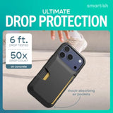 iPhone 17 Pro Wallet Case with Card Holder and Wallet Slayer Vol 1 Design in Black