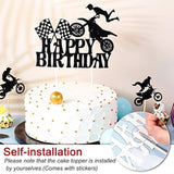 20-Pc Dirt Bike Party Set Banner & Cake Toppers for Motocross Theme