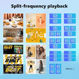 43 Inch Outdoor Digital Signage Display, Fhd 1800Nit Lcd Screen, Ip55 Waterproof, Rechargeable 10H Battery, Usb/Wifi Portable Movable Display Kiosk, Split Screen Playback, Auto-Brightness, Android Os